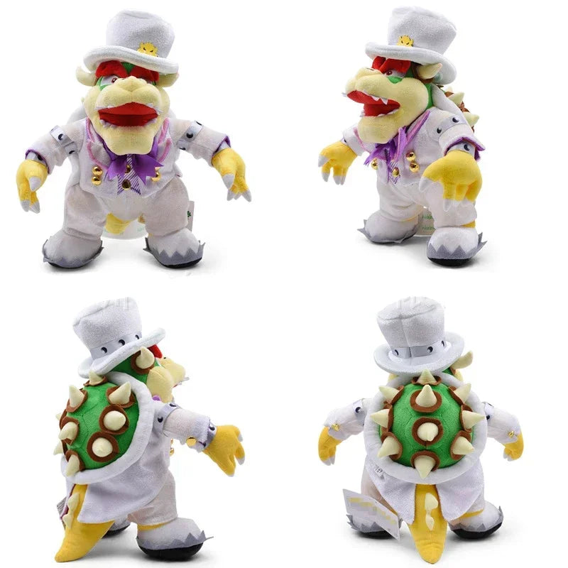 Super Marios Bros Toys Anime Figure Bowser Peach Princess Wedding Dress Cute Cartoon Kids Toys