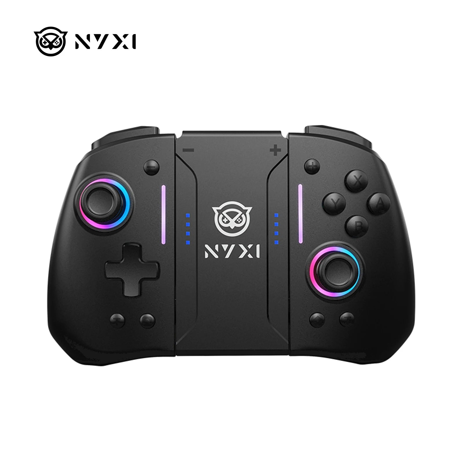 NYXI Hyperion Ergonomic Design Wireless Game Controller Black Gamepad with RGB Lights for Nintendo Switch