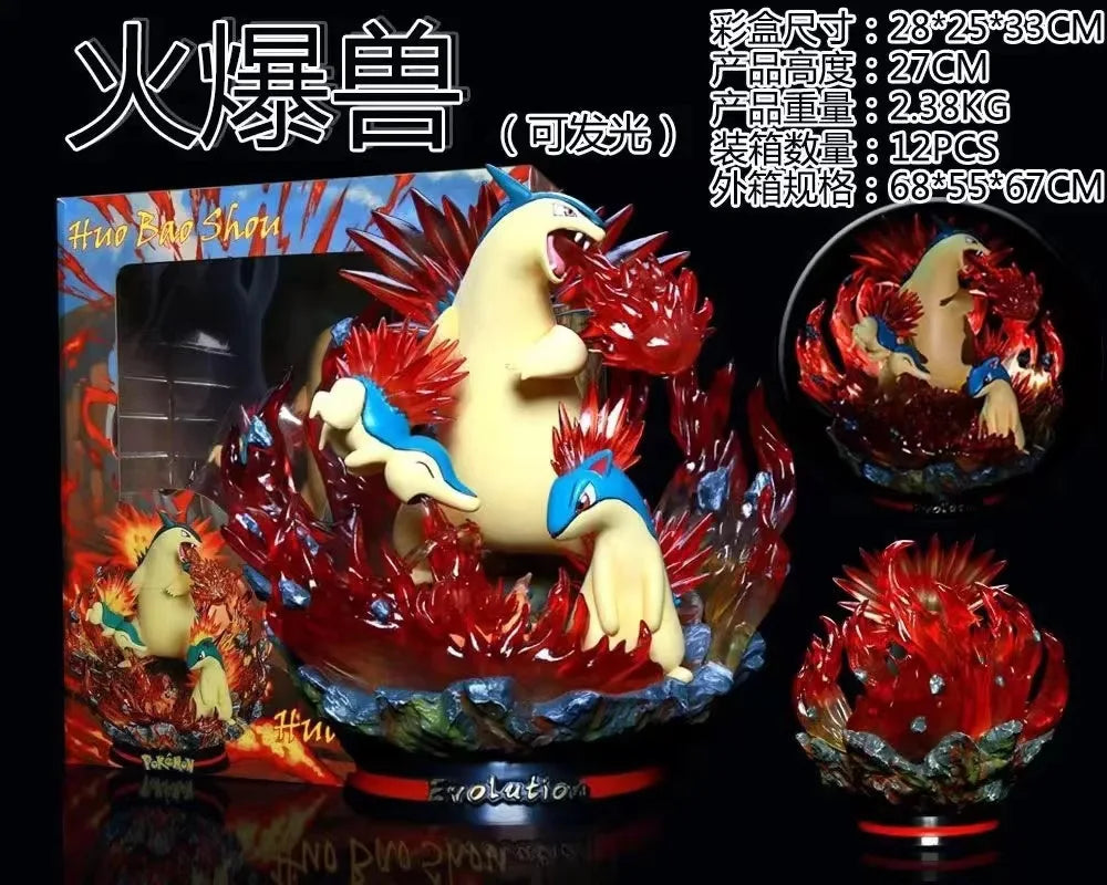 Animation Bao Ke Meng GK animation Pikachu luminous doll hand-made model Super Dream Gengar fire-breathing dragon ornaments