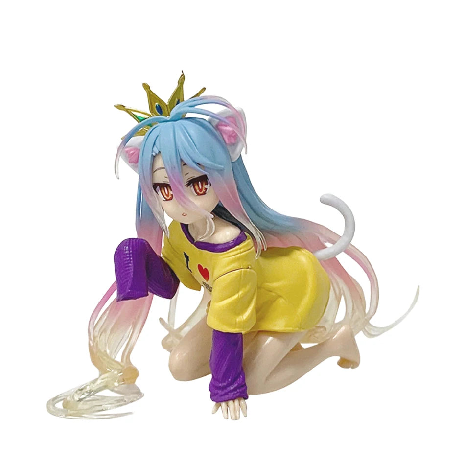 Anime NGNL No Game No Life Weiß " 10CM Shiro PVC Modell Actionfiguren Modellsammlung Ornament Spielzeug Weihnachtsgeschenk Auf Lager Heiß