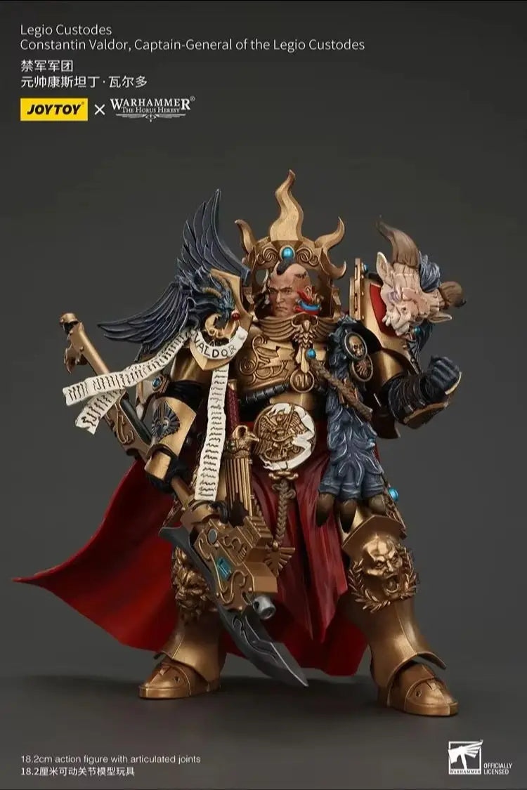 JOYTOY Warhammer "The Horus Heresy" Legio Custodes Константин Валдор, капитан-генерал на Legio Custodes Екшън фигурки Кукла