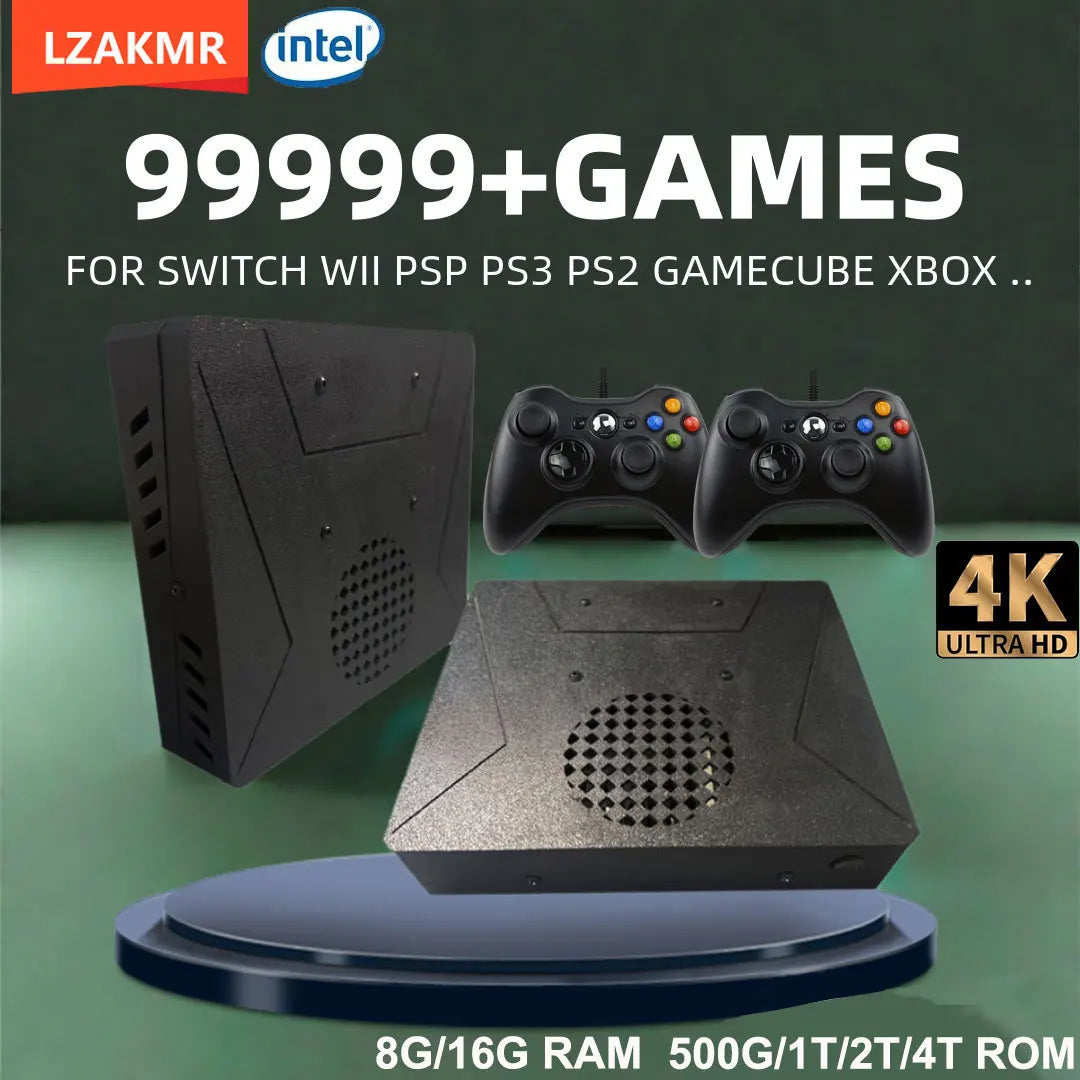 LZAKMR NEW Upgrade S1 Game Box Dual System Windows11 2/4TB Game System 99999+GAME For SWITCH PS2 PS3 WII SS GAMECUBE Sega Saturn