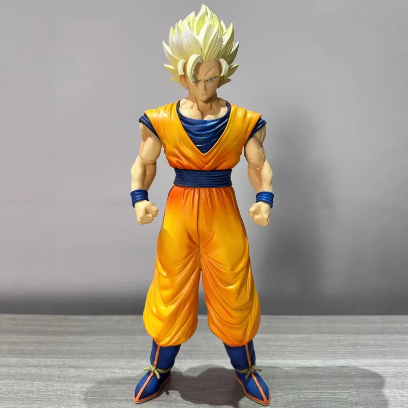 Generic Dragon Ball Super Saiyan 2 Goku Folded Arms Action Figure PVC GK Statue Desktop Decor Ornament For Anime Collectors
