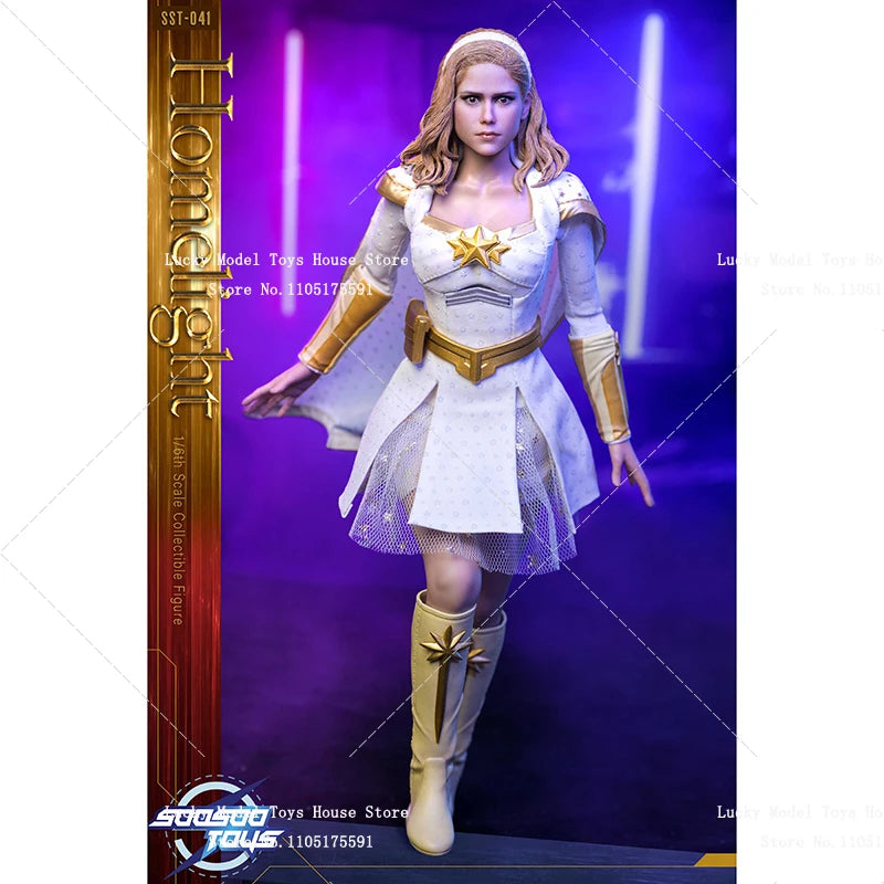 Soosootoys SST041 1/6 Gold Hair Female Action Figure Collection Comic Girl Hero Courtney White Dress Design 12" Soldier Model