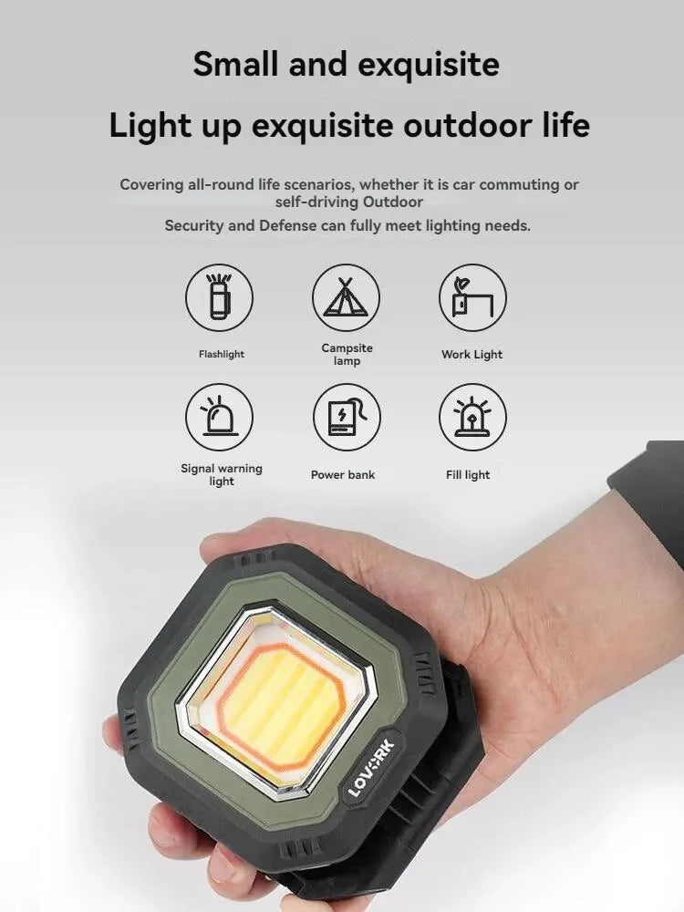 LOVORK Kawara4/4pro Преносими ръчни LED светлини за външно осветление, къмпинг, пикник, барбекю, спасяване, риболов, фотография