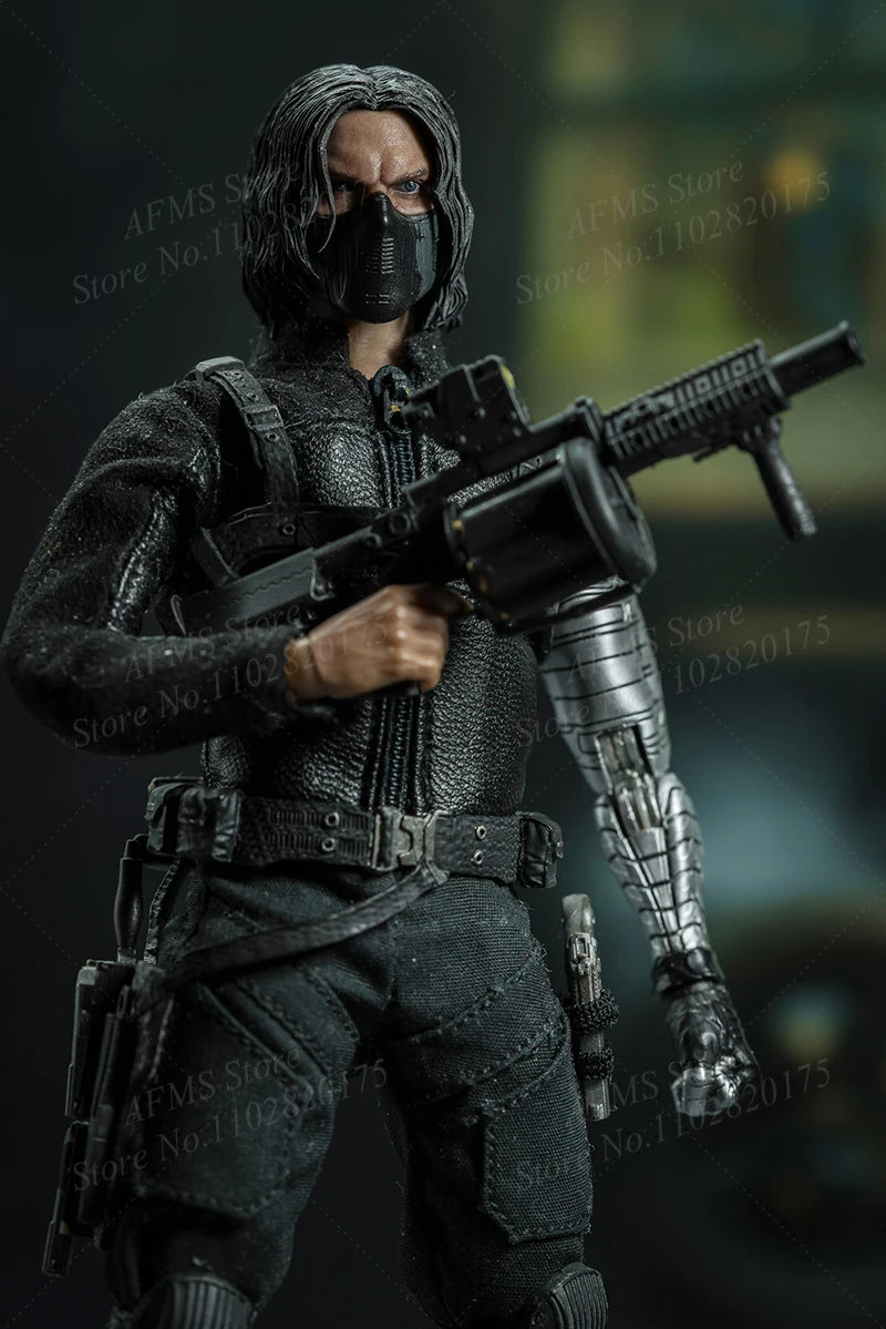 Nota Studio 1/12 Scale Collectible Figure Winter Soldier Bucky Barnes Masked Killer 6" Leather Deluxe Men Soldier Action Figure