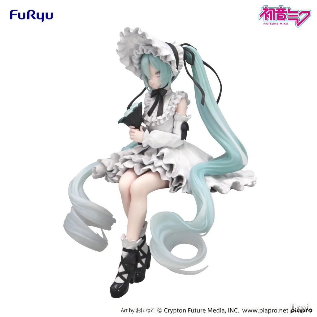 Original Genuine Model FuRyu Noodle Stopper Hatsune Miku 15cm Vintage Doll Figure Anime Figurine Boys Pvc Toys Christmas Gifts
