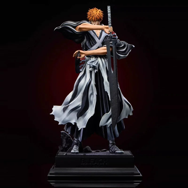 35cm Bleach Dual Blades Ichigo Kurosaki Figure Thousand-Year Blood War Anime Statue Desktop Ornament Collect Model Toy Boys Gift