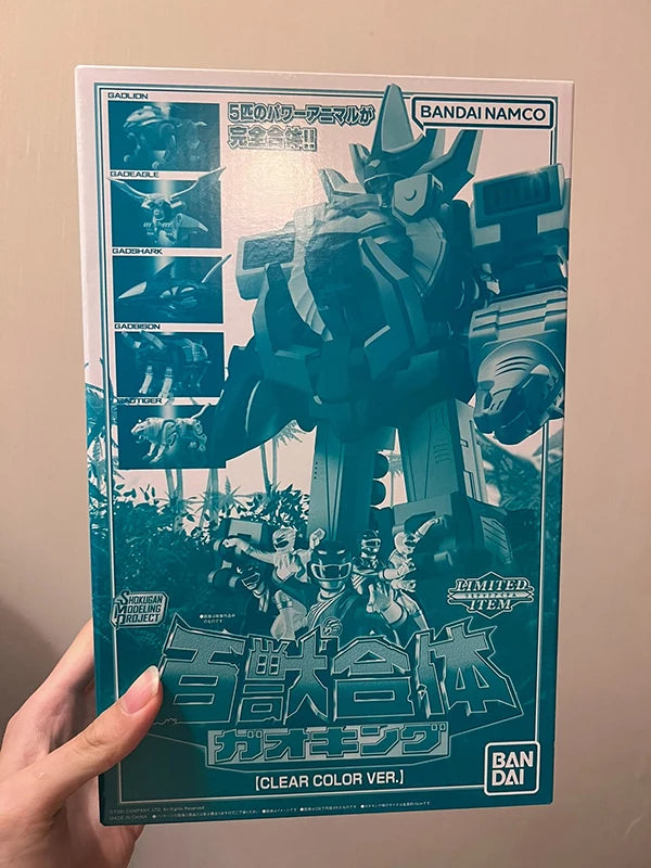 In Stock BANDAI SMP Hyakujuu Sentai Gaoranger GaoKing‌ Clear Color Ver. Anime Action Figures Assembly Model Collection Toy