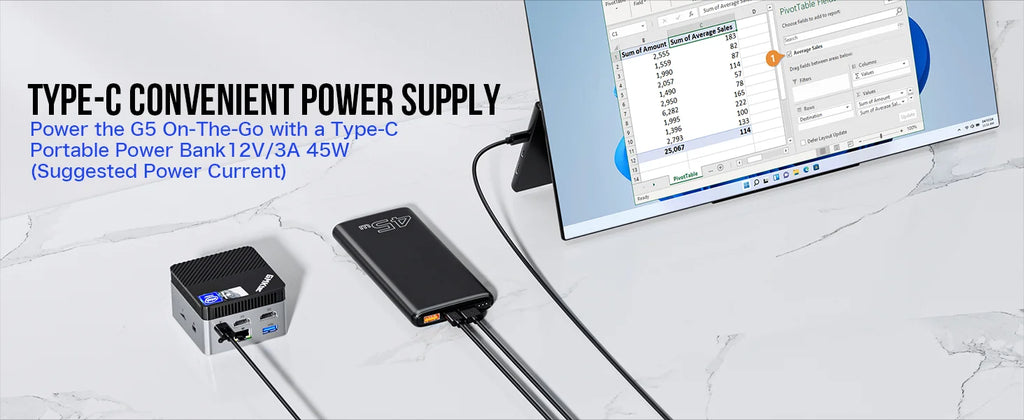 GMKtec G5 n97 mini pc Intel 12th N97 Windows 11 Pro Desktop DDR5 4800MT/s M.2 2242 SATA WiFi5 BT4.2 Protable diy gaming computer