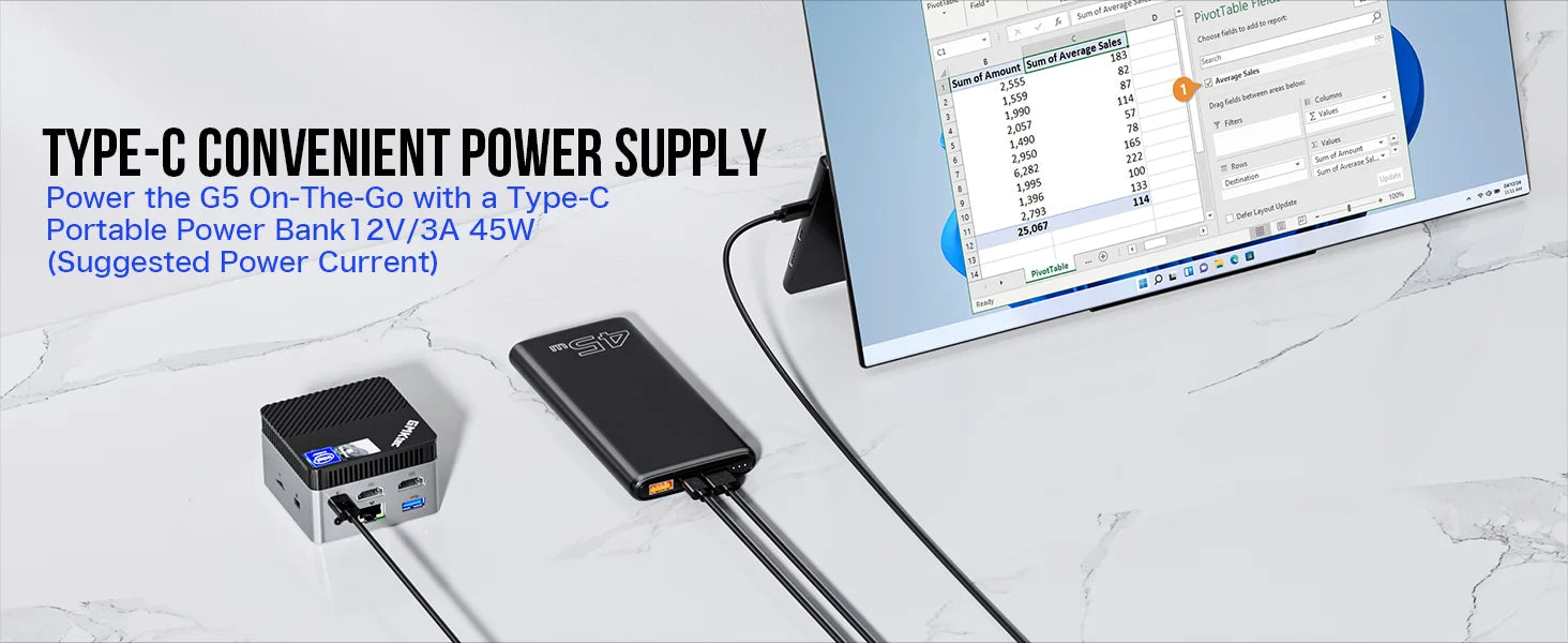 GMKtec G5 n97 mini pc Intel 12th N97 Windows 11 Pro Desktop DDR5 4800MT/s M.2 2242 SATA WiFi5 BT4.2 Protable diy gaming computer