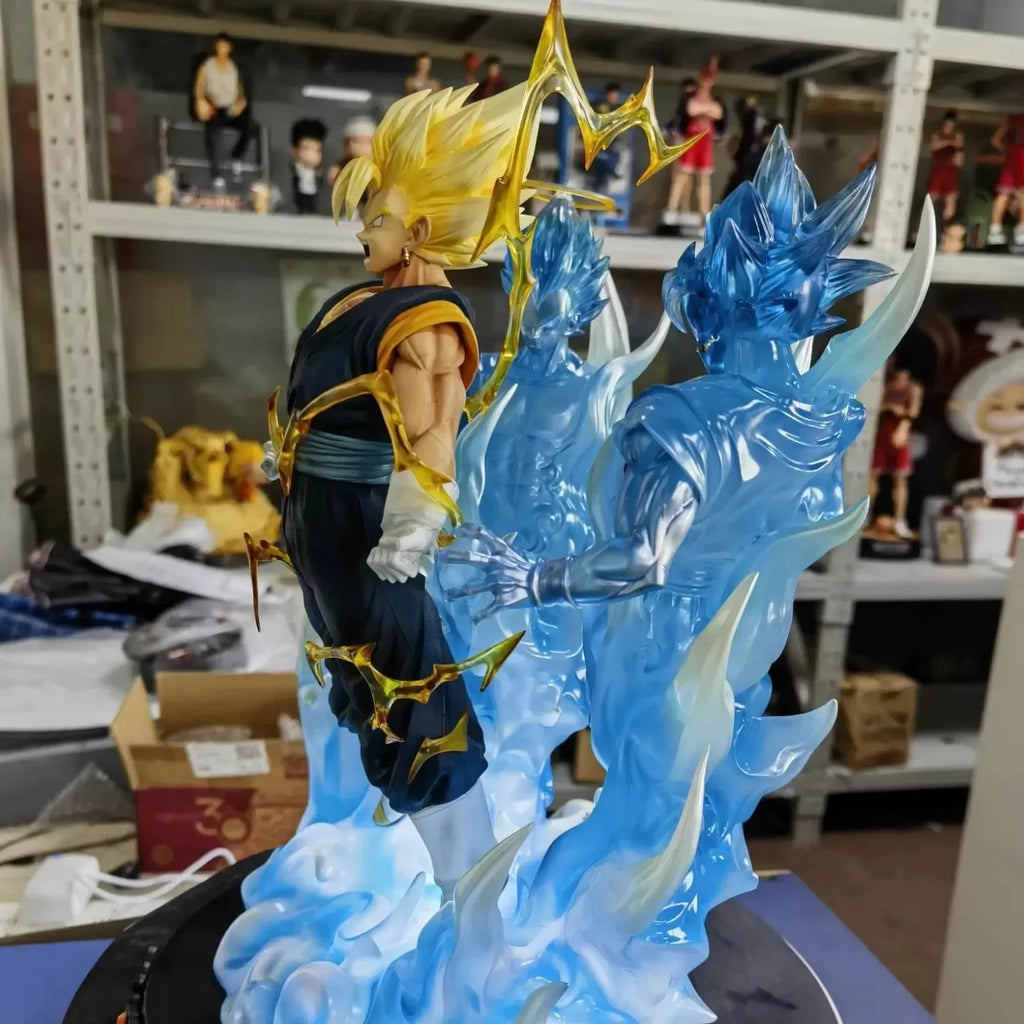 37cm New Original Dragon Ball Anime Figure Vegetto Soul Forging Series Peripheral Resin Model Statue Desktop Ornaments Gift Toys