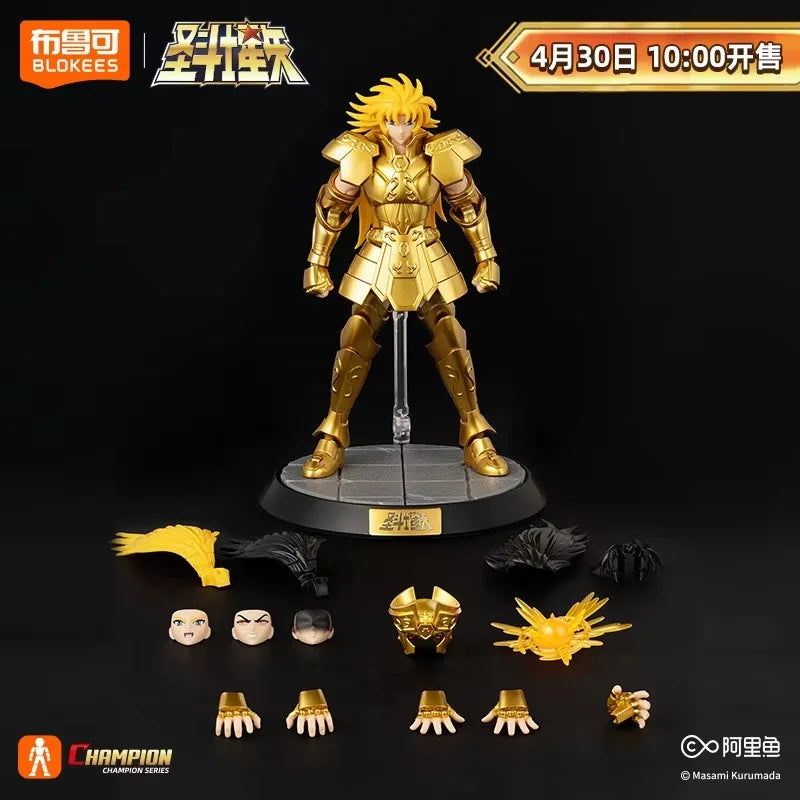 2026 new Genuine Blokees Saint Seiya Toys Phoenix Ikki Action Figure SAGA Golden Saint Assembly Model Kit Champion Class Gifts