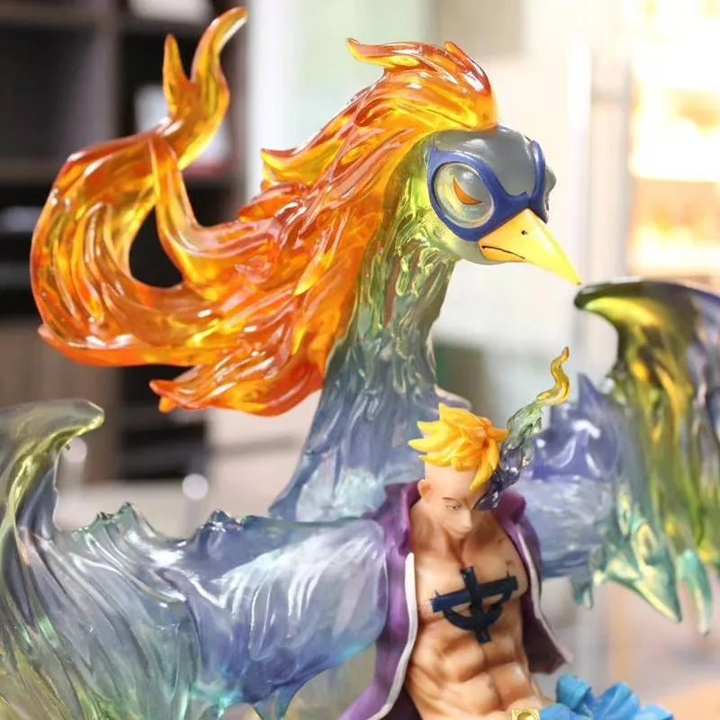 46cm New ONE PIECE Anime Figure Marco Peripherals PVC Model Scene Statue Desktop Decoration Ornaments Kids Birthday Gifts Toys