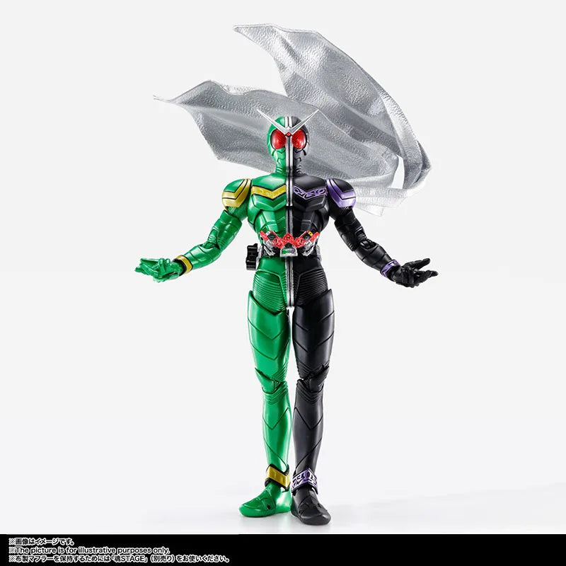 Bandai Original Genuine Figure Masked Rider Model Kit SHF Kamen Rider W Fuuto PI Collection Model Action Figure Boys Toys Gifts