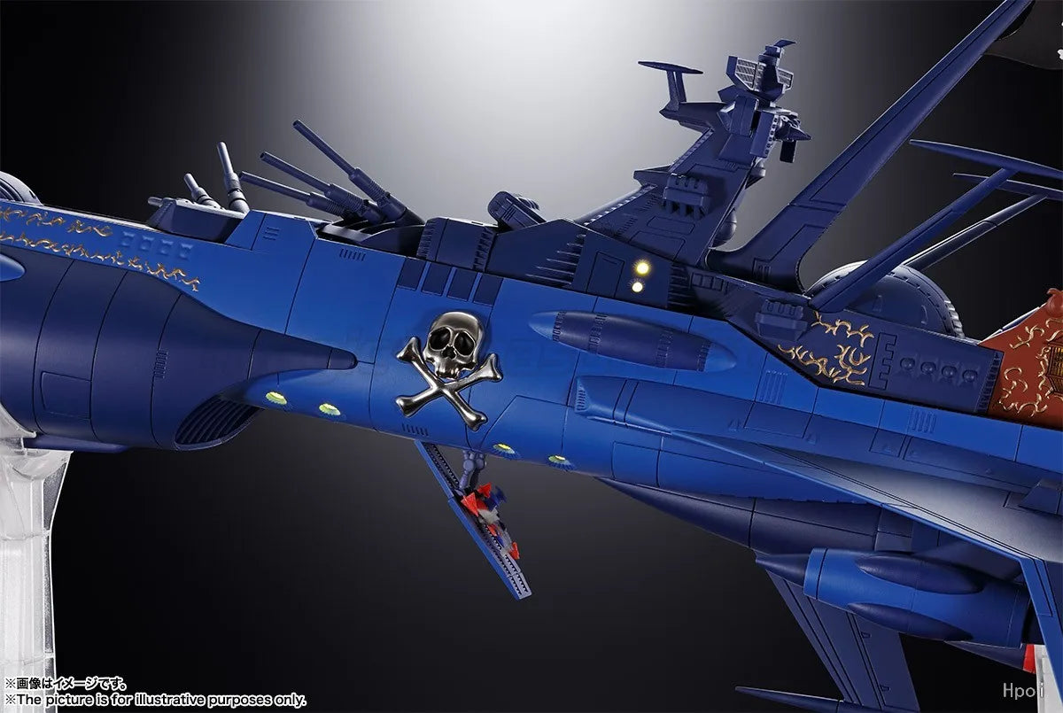【MT】Original BANDAI SPIRITS Soul of Chogokin GX-93 Space Pirate Captain Harlock DeathShadow Action Figure Toy Model Collection