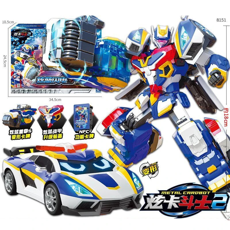 Metal Cardbot S Season2 SKY GALLOP Transforming Robot Plane Car Card Toys Action Figure Transformation Model Children Gift 2025