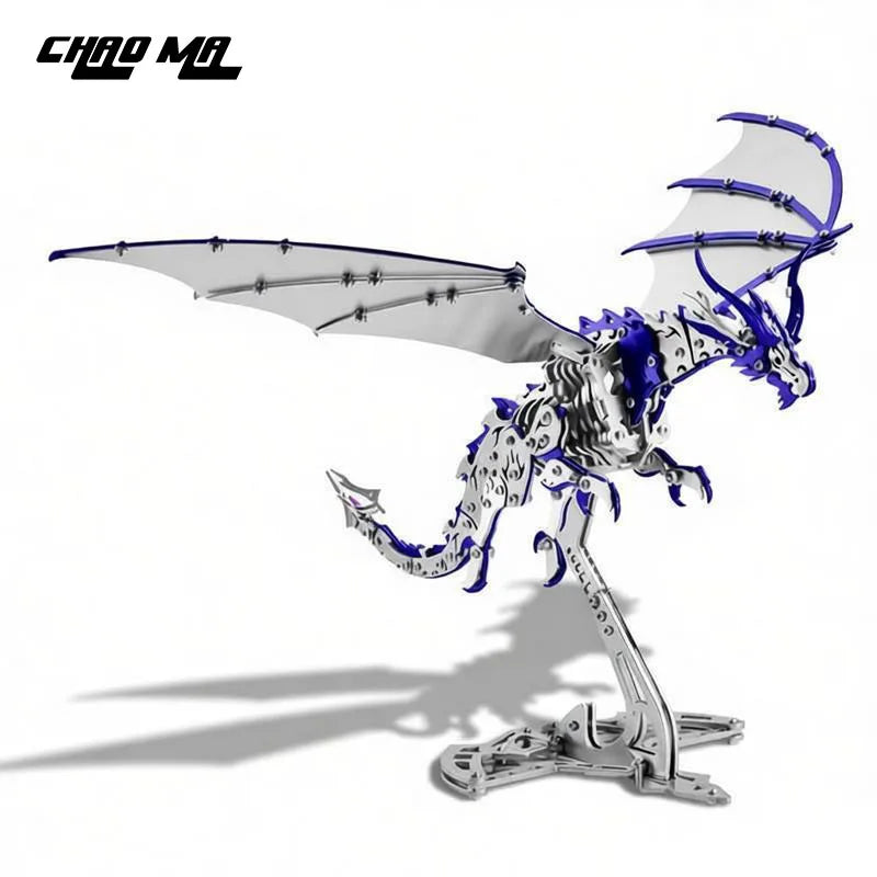 DIY assembly 3D metal pterosaur assembly model set decorative toy ornaments mechanical puzzle solving cool boy's gift