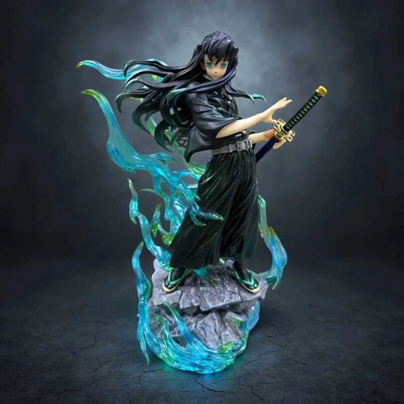 26cm Demon Slayer Anime Figure Muichiro Tokito Action Figure Pvc Gk Statue Figurine Model Doll Collection Desk Toys Gift