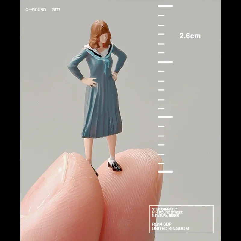 2025 New1/64 Scale Anime Girl Miniature Doll Model DLY Scene Paired With Holiday Gift Model Handmade Painted Figurine Decoration