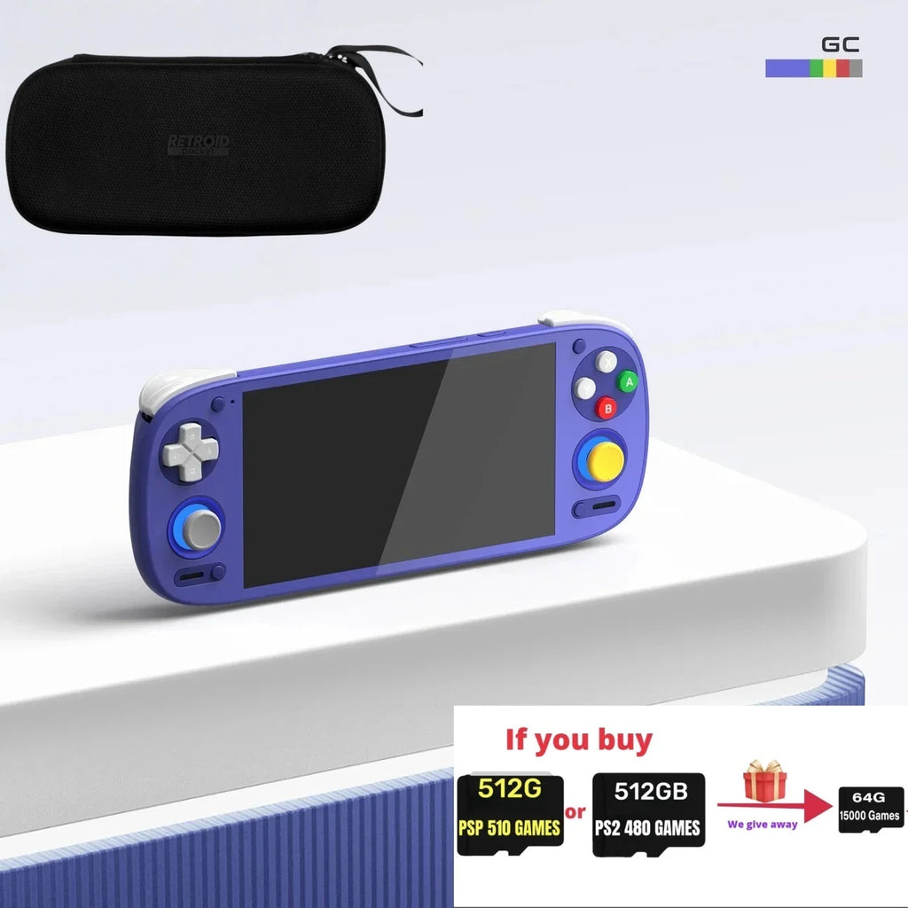 Retroid Pocket 5 Handheld Game Console 5.5Inch OLED Screen SD865 8GB+128GB RP5 Android Game Console 5000mAh Android13 PS2 Games