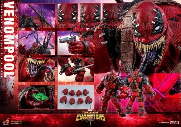 Spot SaleOriginal Marvel Venom Pool Action Figure Toy Movie Character Portrait Model 1:6 36.5cm Collectible Gift in Stockin Stoc