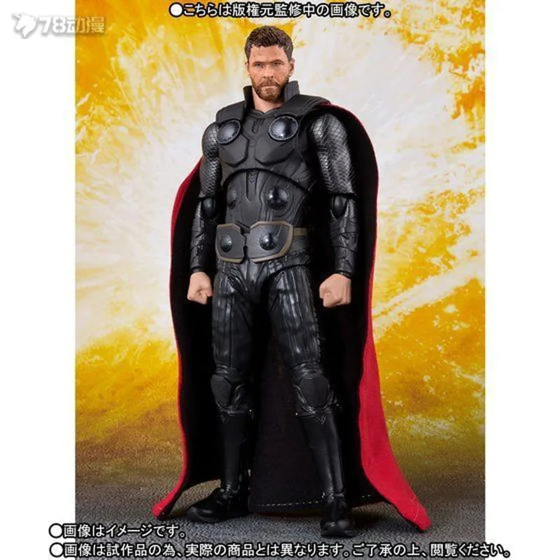 BANDAI Original S.H.Figuarts Avengers: Infinity War - Thor Anime Action Figures Toys for Boys Christmas Gift Collectible Model