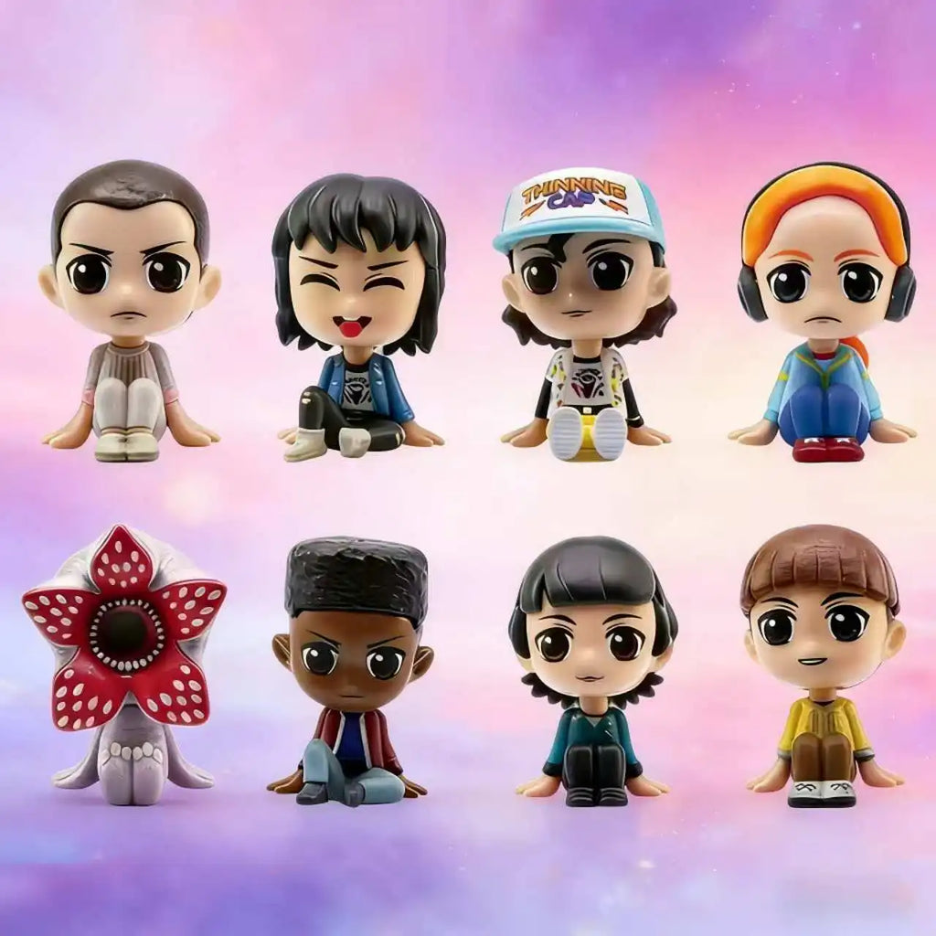 8Pcs/set Cartoon Characters Toys Cute Eleven Demogorgon Anime Figure PVC Ornaments Model Toys Kids Gifts For Children Halloween