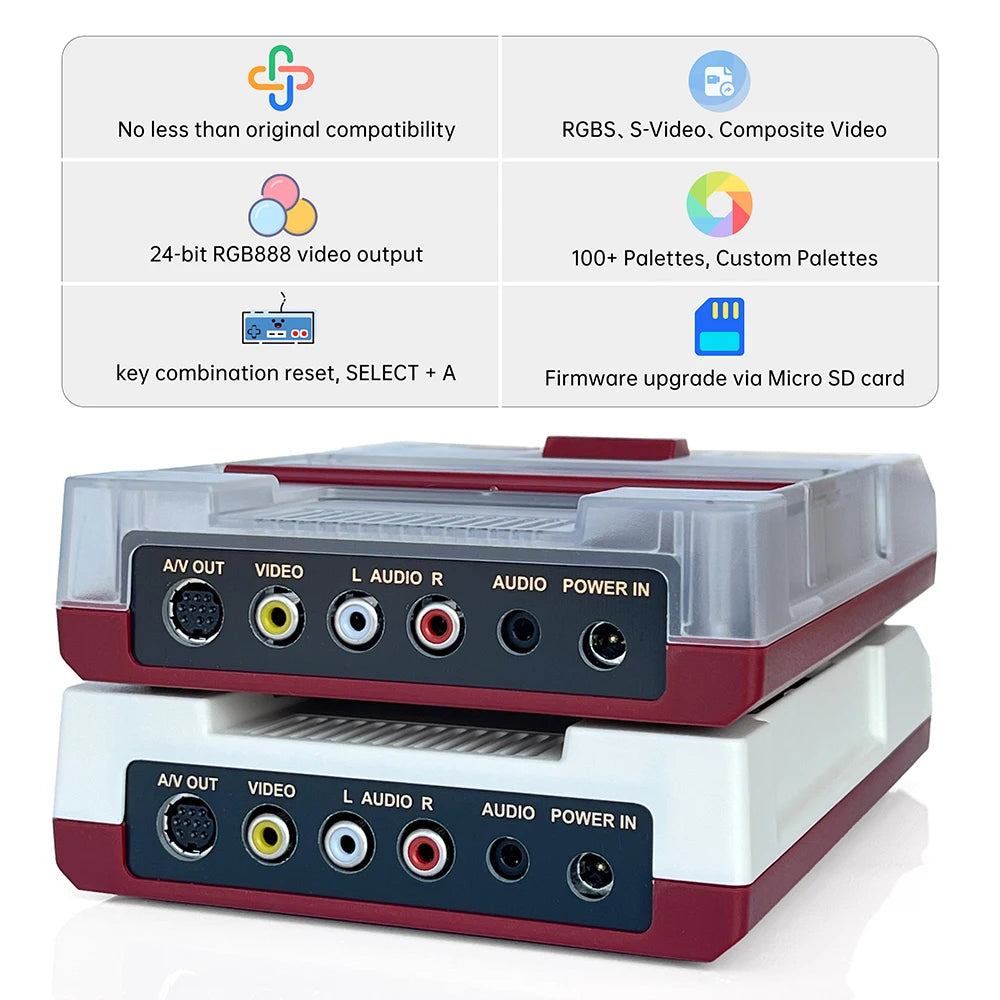 RGB Famicom LAVA-FC RSC Retro Family Game Console Support RGBS/S-Video/CV RGB FC Kit NESRGB Compatible With Multi Cartridges