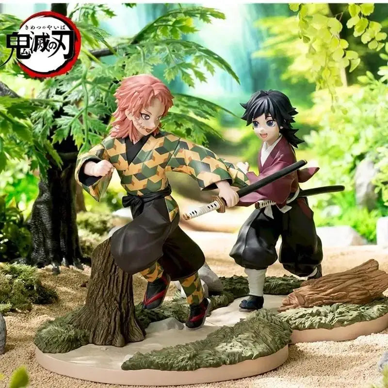 Genuine Bandai Namco Banpresto Demon Slayer Kimetsu No Yaiba Sabito Tomioka Giyuu Pvc 18Cm Figure Model Desktop Ornament Gift