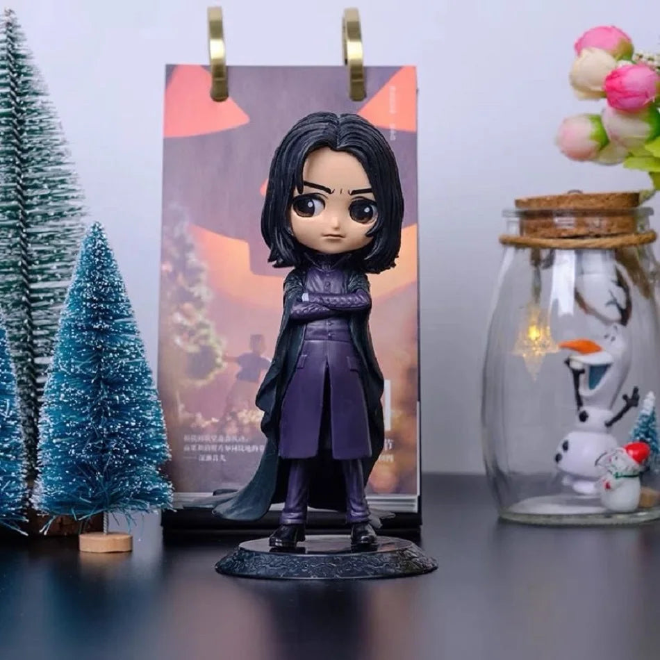 1-7pcs New Hot Harri Potter Cartoon Characters Action Figures Q Version Desktop ornament model quentes presente Kids' Toys Gift