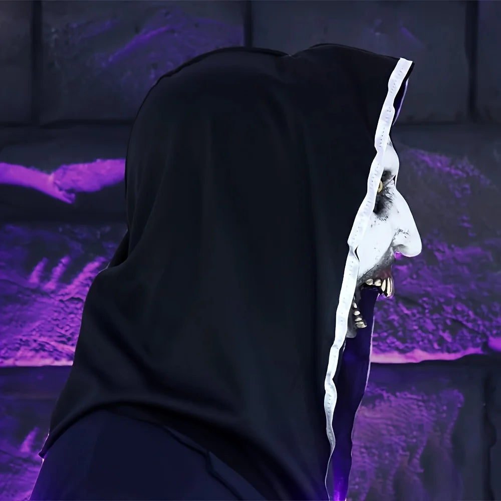 1Pcs Mask Frightening Nun Costume Synthetic Latex Street Style Horror Accessory Realistic Details Halloween Horror Theme Events