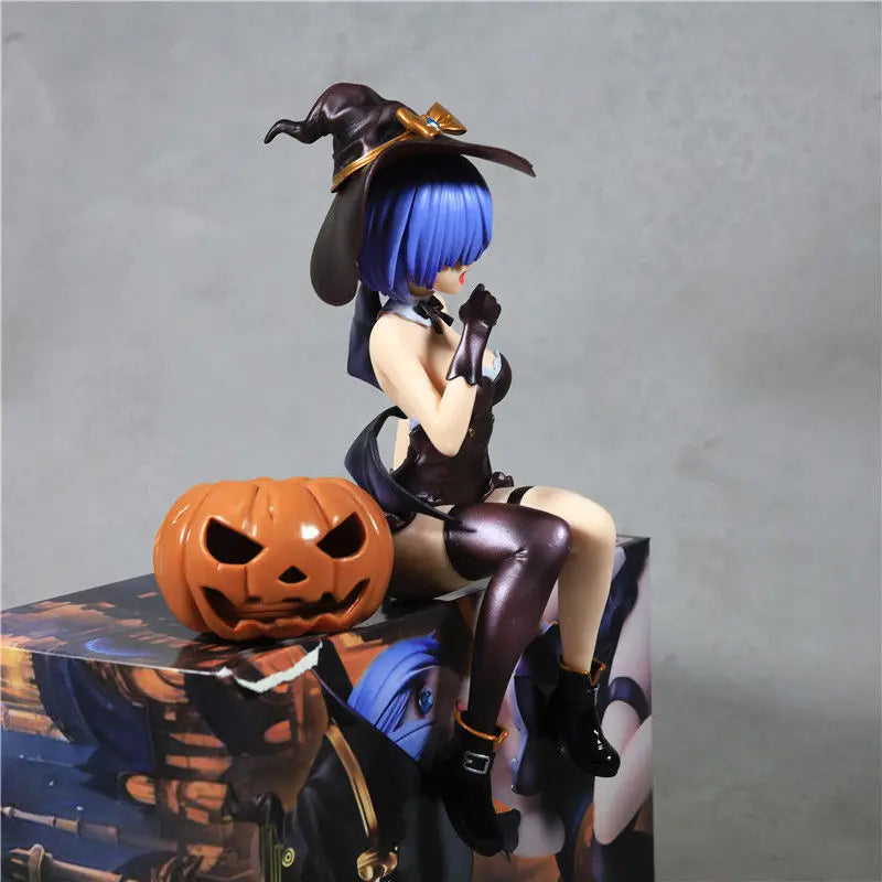 2025 Re:Zero Rem Halloween Magic Night Enchantress 18cm Anime Figure Statue Desktop Decoration Gift