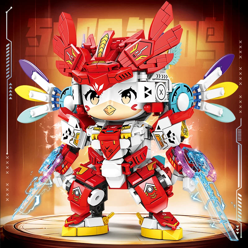 2025 New Model Mechanical Panda & Zodiac Building Blocks Gift Set - 12-in-1 Articulated Animal Toys for Birthday Christmas Gifts