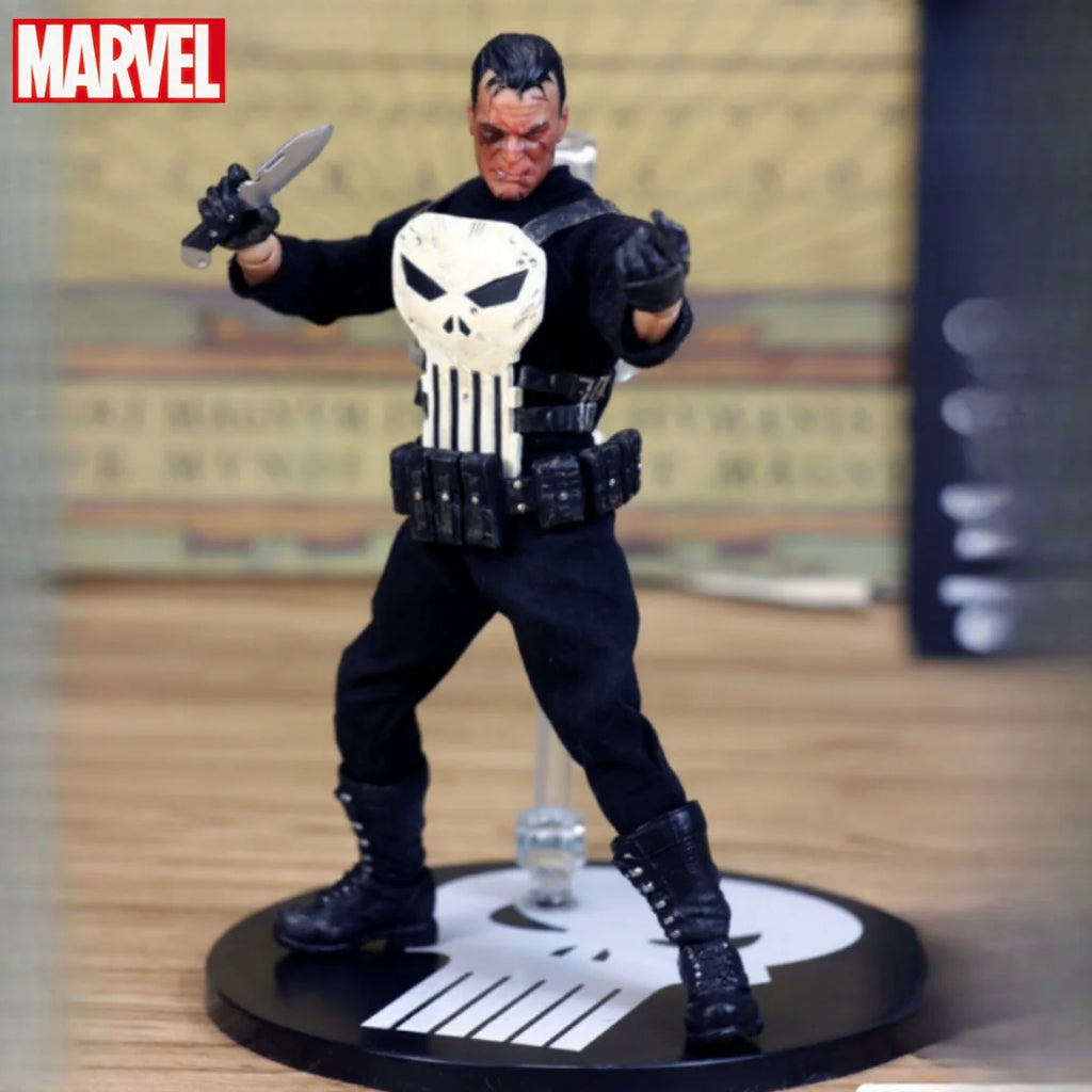 Marvel 1/12 Mezco Ant Punisher Sdcc Cloth Movable 6-Inch Figure Doll Hand-Made Model White Penalty Uncle Skull Carving Gift