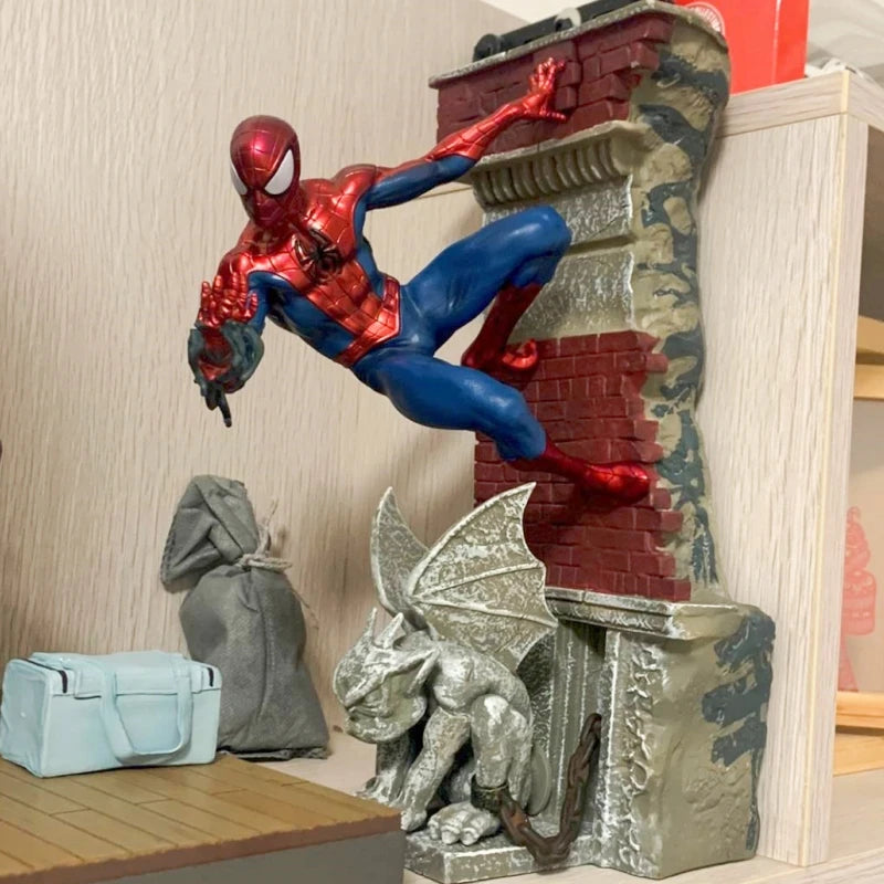 28cm Marvel Spiderman Far From Home Figure The Avengers Spider Man Statue Action Figurine Collectible Model Decor Gift Toy
