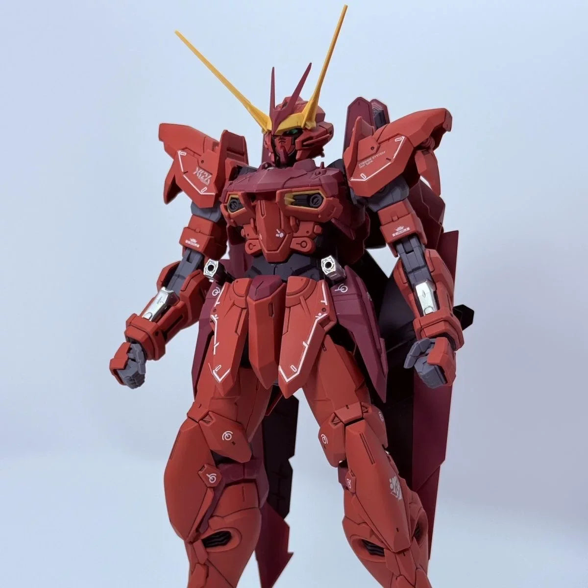 MG RGX-00 1/100 White & Red Testament Assembly Model Kit Action Figure Anime Mecha Toy With Water Decal & Display Base Boy Gift