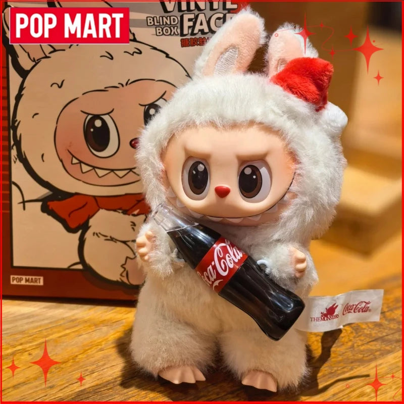 Genuine POP MART Labubu V1 V2 V3 Macarons Have A Seat Big Into Energy Coca Cola Series Vinyl Plush Pendant Blind Box Plush Toys