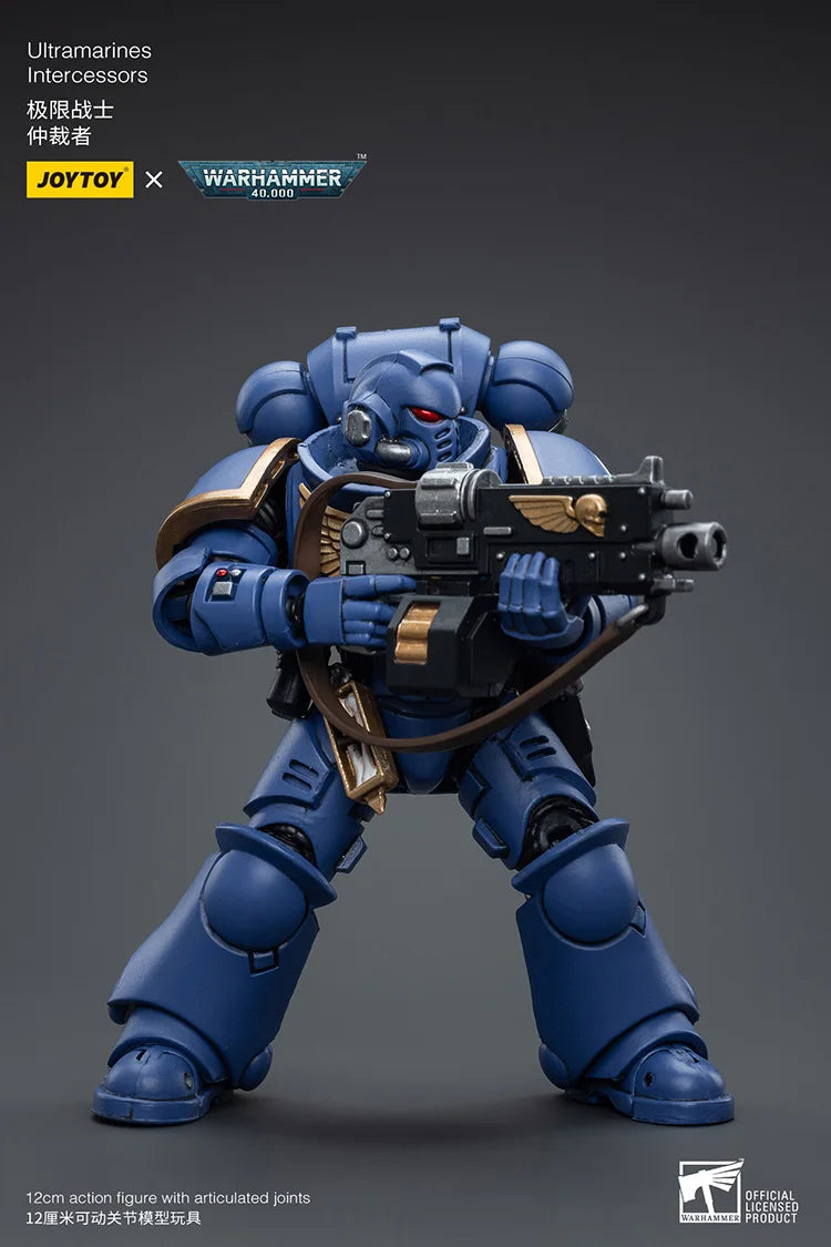 JOYTOY Warhammer 40K Ultramarines Intercessors Екшън фигурки Колекция Кукла Декорация Подарък Оригинален модел Колекция играчки