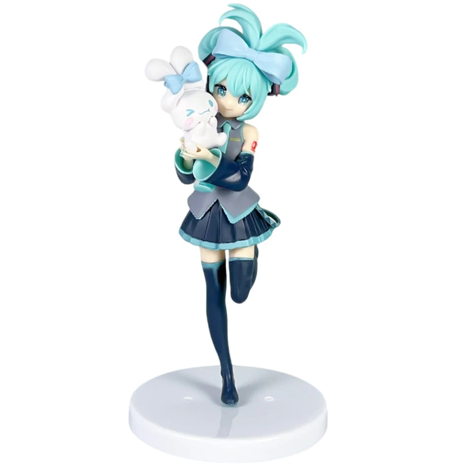 10-20CM Anime Hatsune Miku Figure X Cinnamoroll  Peripheral Collectible Kawaii PVC Models desktop Decorations Children Gift