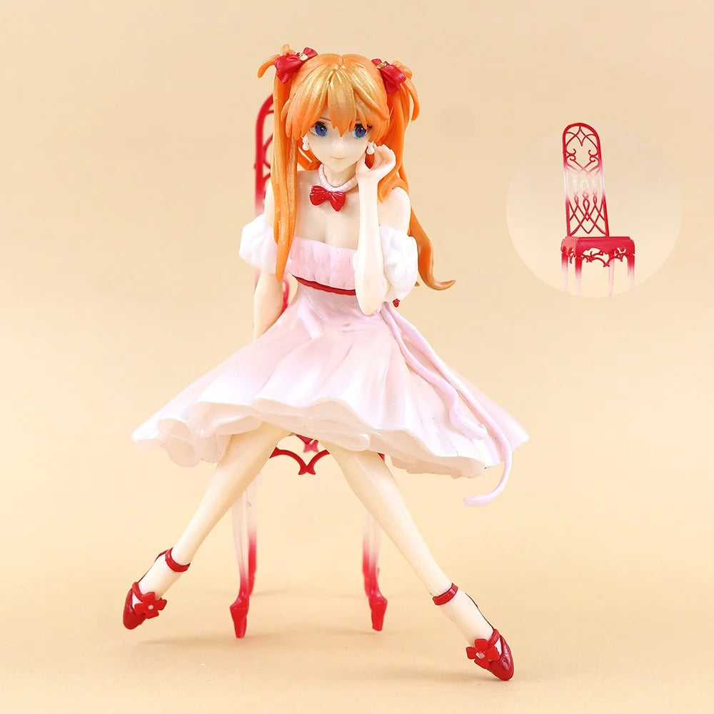 Anime-Mädchen Asuka und Ayanami, handgefertigtes Anime-Modellauto, kleines Schreibtisch-Dekorationsgeschenk