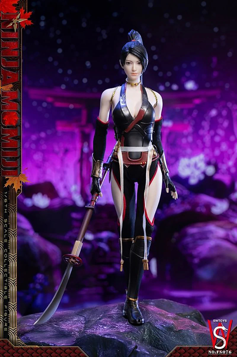 In Stock SWTOYS FS076 1/6 Scale Female Soldier Ninja Mobile Eye Version Full Set 12-inches Action Figure Model Gifts