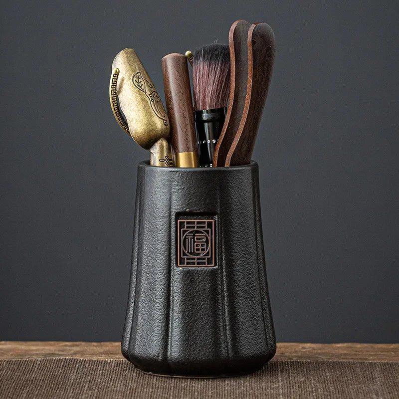 6 Teile/satz Teezeremonie Hitzebeständige Teekanister Werkzeuge Holz Chinesische Gongfu Teelöffel Teezange Nadel Set Teestube Zubehör