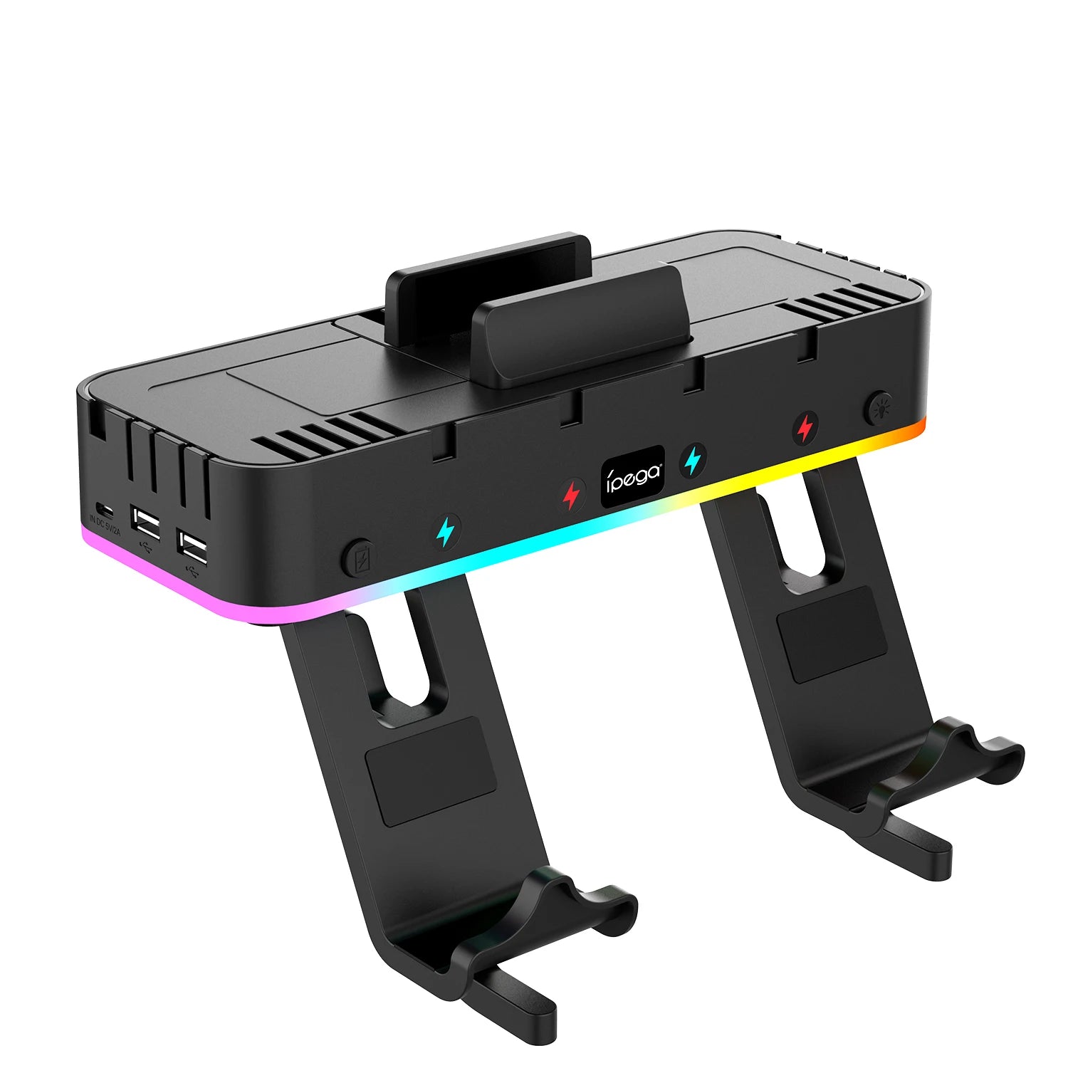 IPEGA PG-SW107 RGB Switch-Wandhalterung mit Joy-Con-Ladegerät, Switch-Halterung für Nintendo Switch/OLED mit Switch-Organizer 