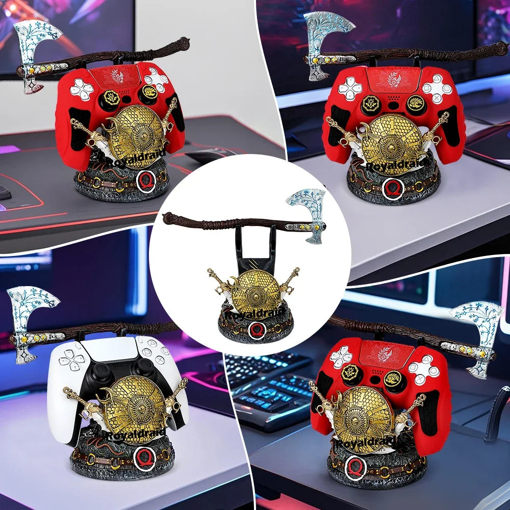 NEW Controller Holder For PS5/XBox/PS4/Switch Gamepad Stand God of War Desktop Decoration Universal Bracket For Mobile Phone