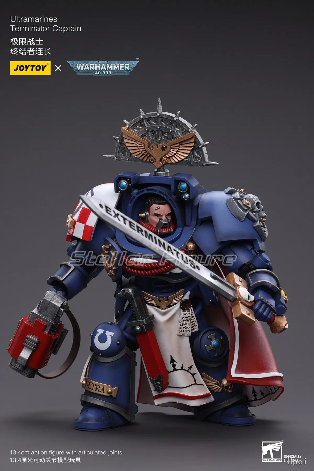 【SF】JOYTOY Warhammer 40K  Action Figure Ultramarines Terminator Captain Model Toys Gifts Collection Ornaments