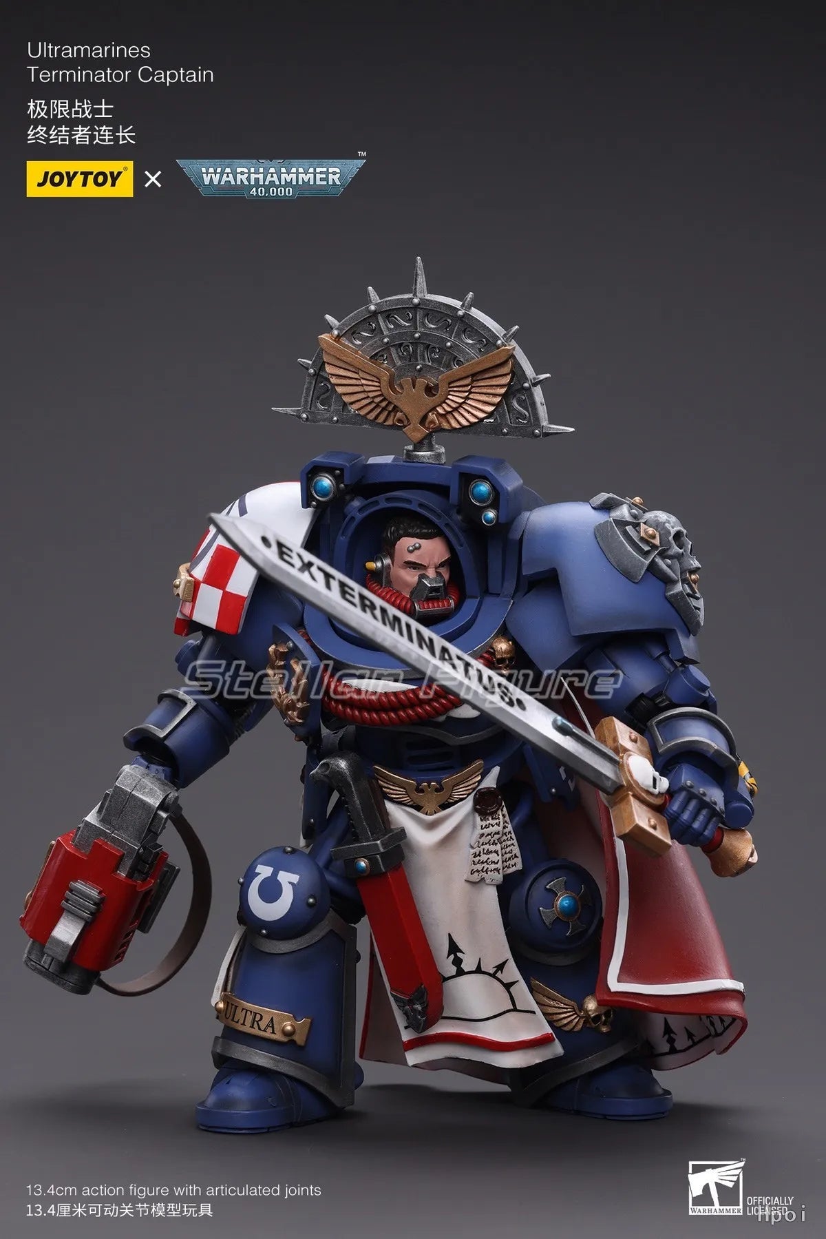 【SF】JOYTOY Warhammer 40K  Action Figure Ultramarines Terminator Captain Model Toys Gifts Collection Ornaments