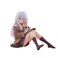 9cm Anime Wandering Witch: The Journey of Elaina Figure Elaina Knit Dress Sitting Posture Action Figure PVC Model Toy Collection