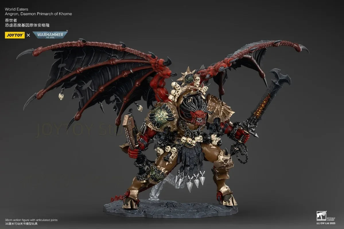 JOYTOY 1/18 Dark Source  40K World-Swallower Terror Demon Gene Primrose Angron Character Model Toy Gift Collection