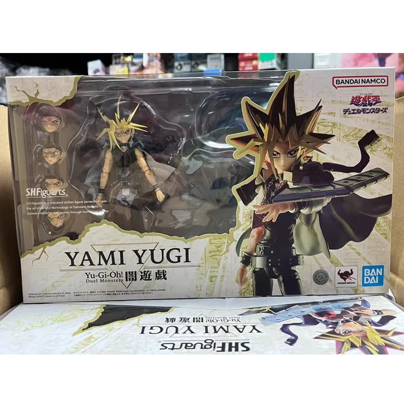 Bandai Genuine SHF YAMI YUGI Yu-Gi-Oh! Duel Monsters Anime Action Figure Collectible Joint Mobility Model Toys Gift